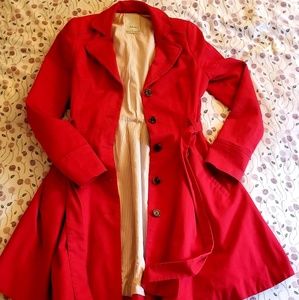Anthropologie Red Corset Jacket